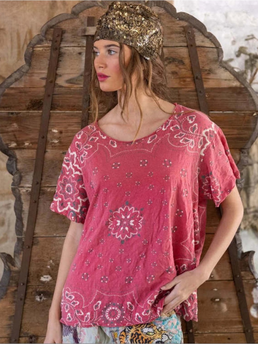 Magnolia Pearl Handkerchief T Top 2284 Ranch Hand, One Size Fits Most